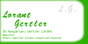 lorant gertler business card