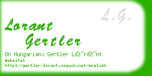 lorant gertler business card